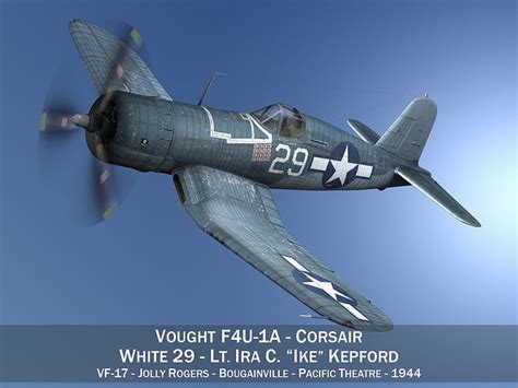 Vought F4u 1a Corsair 29 3d Model Cgtrader