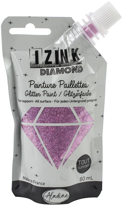 Izink Diamond Glitter Paint 80ml Pastel Pink 3660016808303