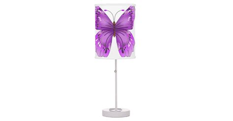 Purple Butterfly Table Lamp Zazzle