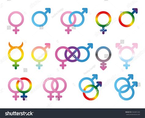 gender sexual orientation icon set isolated stock vector 564281242 shutterstock