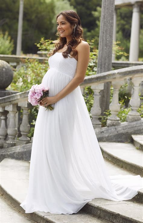 julia strapless maternity wedding gown long white maternity wedding dresses evening wear and