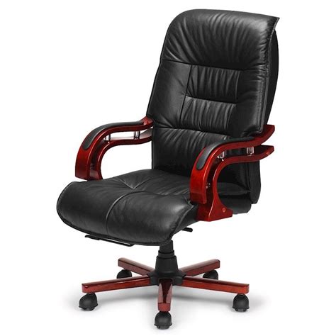 Now in videos you wont hear a high pitch squeak. Black Home Office Computer Chair-Genuine Leather | Buy ...