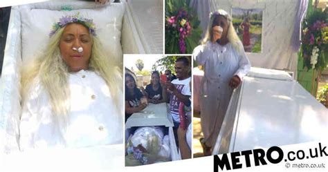 Woman Asks Friends To Fake Cry Around Her Coffin As She Rehearses Own