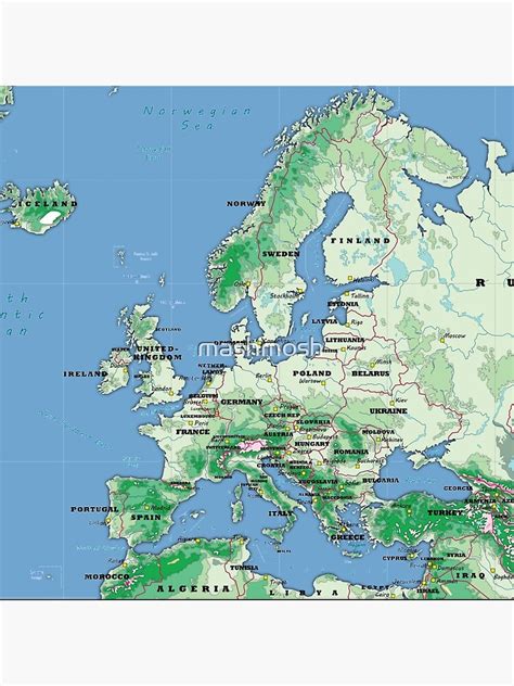 Chapa Mapa Físico Detallado De Europa Mapa Topográfico De Europa Con