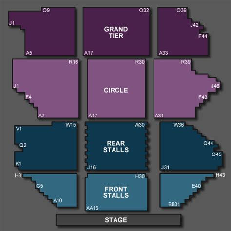 Palace Theatre Manchester Seating Plan Best Seats Rectangle Circle