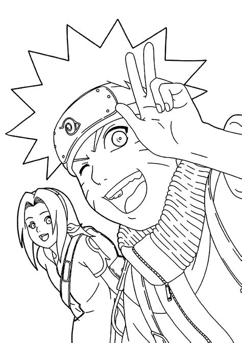 Naruto And Sakura Coloring Page Download Print Or Color Online For Free