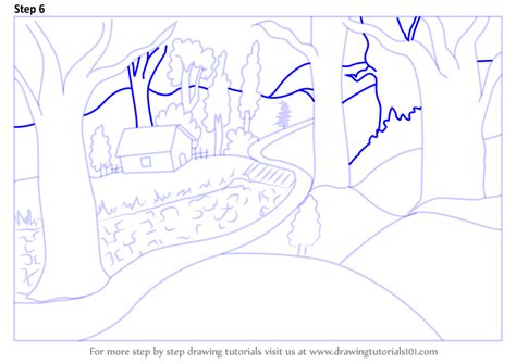 Learn How To Draw A Forest Scene Forests Step By Step Drawing Tutorials