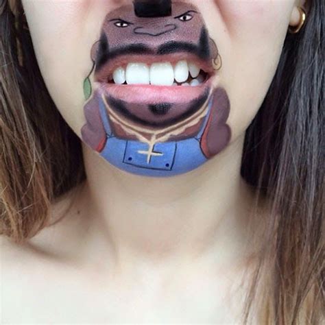 Girl Transforms Her Mouth Into Awesome Cartoon Characters Lip Art