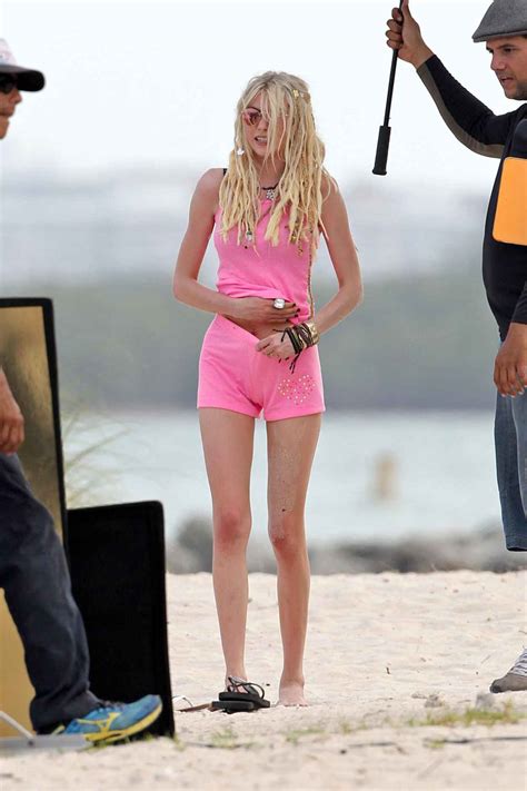 Taylor Momsen At The Beach New Music Video Set Photos April 2015