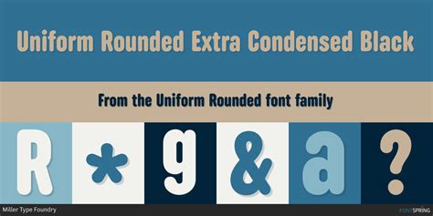 Uniform Rounded Extra Condensed Font Fontspring
