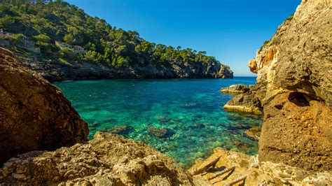 Cala Deia Tropic Empty Beach Palma Mallorca Balearic Islands Spain