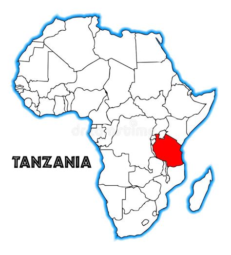 Tansania Entwurfsstadtskyline Lineare Illustration Vektor Abbildung