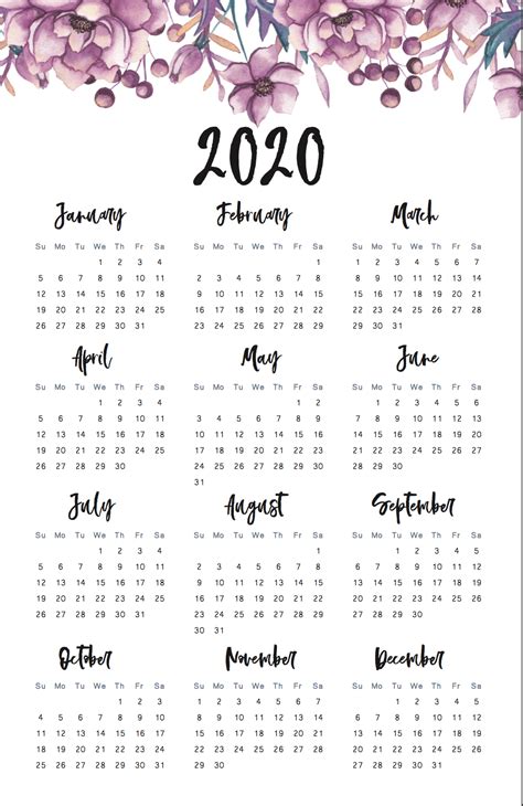 Download desain kalender 2021 gratis menggunakan adobe photoshop. 45 Best Printable Calendars 2020 (Both Free and Premium)