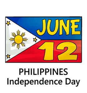 Philippines happy independence day with country flag badge and typography. Philippines Independence Day