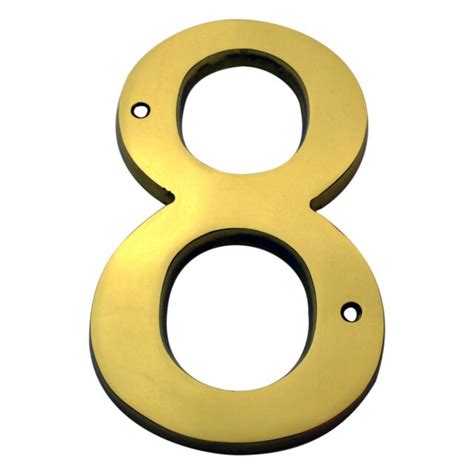 6 Inch Solid Brass Bright Brass Finish House Numbers Ebay