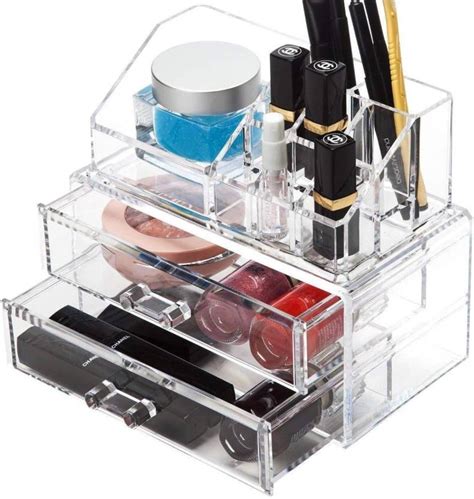 Generic 2 Acrylic Clear Makeup Box Only Boxcase And No Makeup Items