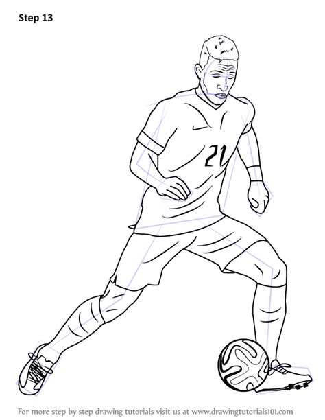 Next, sketch in uniform details to demonstrate the position of each figure, such as giving a goalkeeper knee length socks and gloves. Learn How to Draw Memphis Depay (Footballers) Step by Step ...