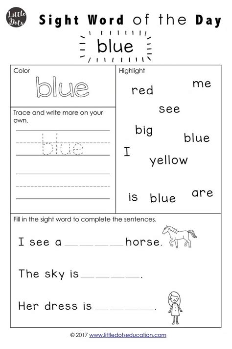 Dolch Pre-Primer Sight Words Activities | littledotseducation