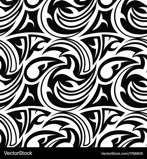 Black And White Seamless Texture Tribal Royalty Free Vector