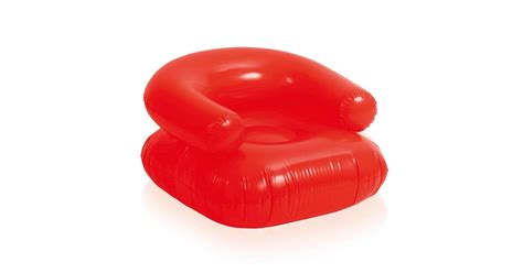 Ebuygb Inflatable Floating Blow Up Lounge Chair In Red Inflatable
