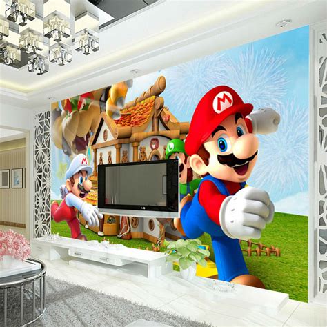 Super Mario Photo Wallpaper Personalized Custom 3d Wall