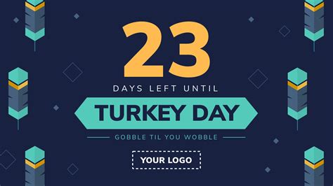 turkey day countdown digital signage template