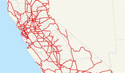 Map Of California Freeways And Highways List Of Interstate Highways In