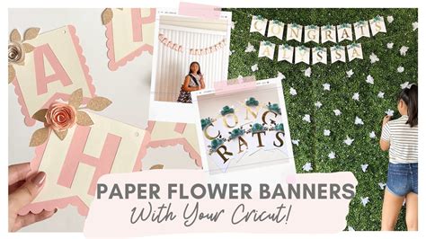 Diy Paper Flower Banner Ideas Easy Cricut Project Youtube