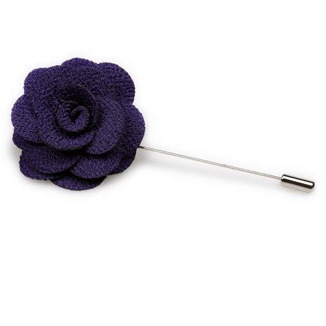 Plum Purple Lapel Flower Mens Camellia Boutonniere Pin Suit Pins Otaa