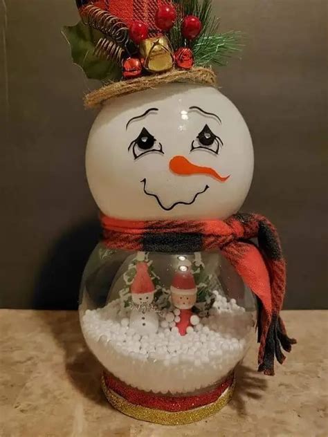 70 Adorable Diy Fishbowl Snowman Ideas Diy Christmas Ornaments Easy