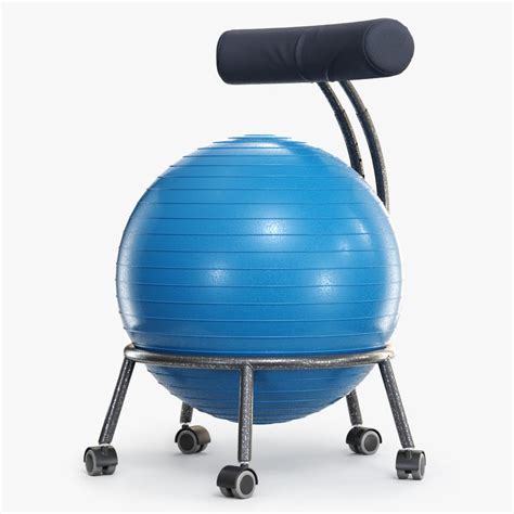 Yoga Ball Office Chair 3D Model D 