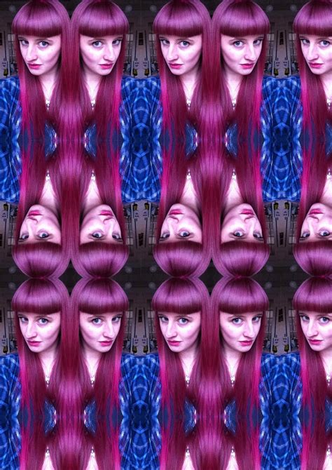 Picture Kaleidoscope Hipster Purple Hair Dip Dye Pattern