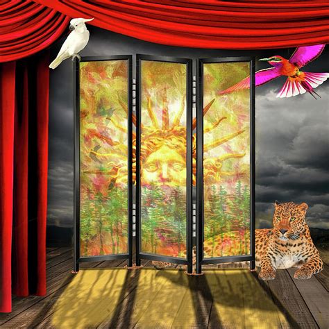 Shoji Screen Sunrise Digital Art By Bill Johnson