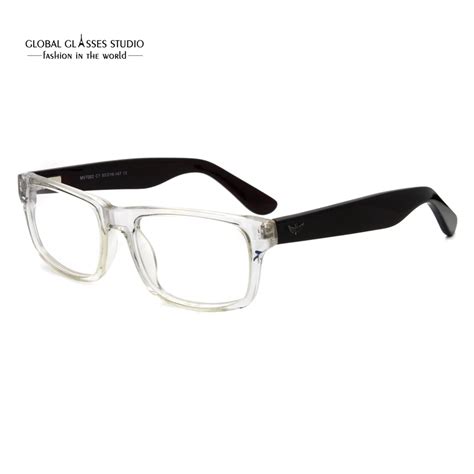 fashion men women acetate black crystal optical frame eyewear eyeglasses myopia readying lens