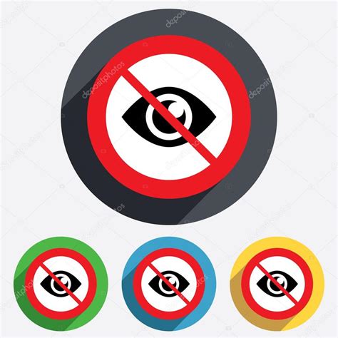 Do Not Look Eye Sign Icon Publish Content Stock Vector Image By