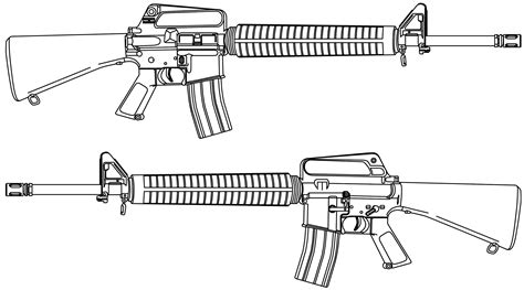 M16 Rifle Blueprint Download Free Blueprint For 3d Modeling