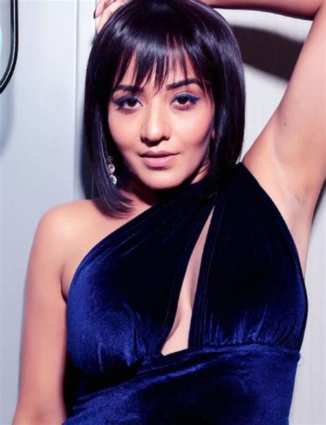 Monalisa Looks Smoking Hot As She Goes Sultry In Sexy Blue Dress For Latest Bold Photoshoot