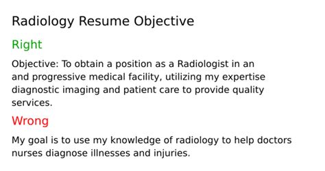 top 16 radiology resume objective examples resumecat