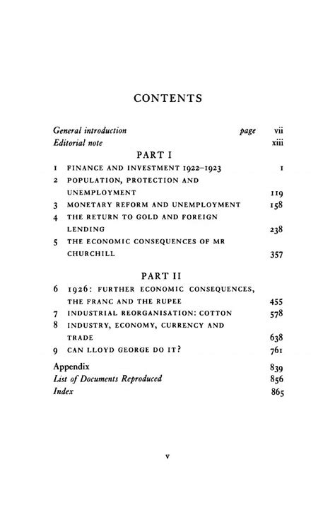 Contents The Collected Writings Of John Maynard Keynes