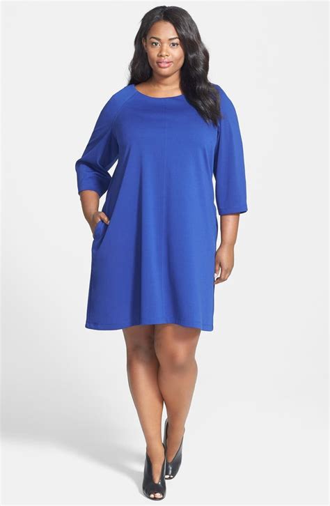 Taylor Dresses A Line Ponte Swing Dress Plus Size Nordstrom