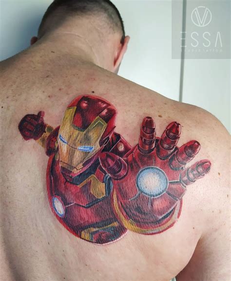 iron man chest tattoo