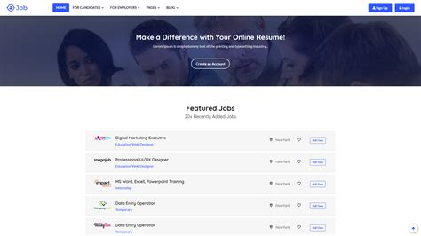 Job Board Job Portal Html Bootstrap Website Template
