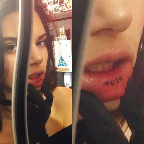 kendall jenner s 3 tattoos and meanings steal her style meow tattoo mouth tattoo pussy tattoo