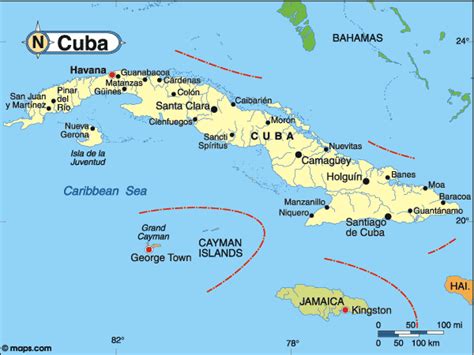 Cuba is located in the northern caribbean at the confluence of the caribbean sea, the gulf of mexico and the atlantic ocean. Country Reviews - Country Watch