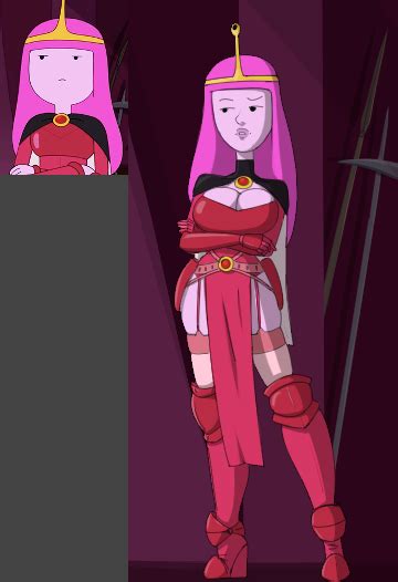 Rule 34 2d Adventure Time Armor Breasts Diklonius Female Female Only Huge Breasts Pink Hair