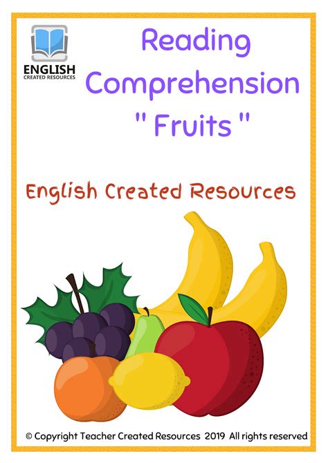 Reading Comprehension Fruits Part 2