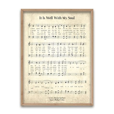 It Is Well With My Soul Vintage Hymn Wall Art Print Biblical Etsy