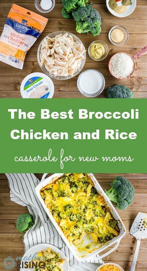 Garlic chicken, chicken and broccoli, sticky chicken, asian chicken recipe. Broccoli Chicken and Rice Casserole for New Moms | Mother ...
