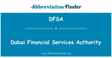 Dfsa Definición Autoridad De Servicios Financieros De Dubai Dubai