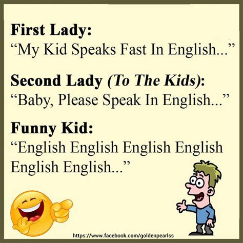 Funny Joke Lady Vs Kid Funny English Jokes English Language Funny